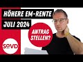 Erhöhung der EM-Rente 2024: Muss ich das extra beantragen?