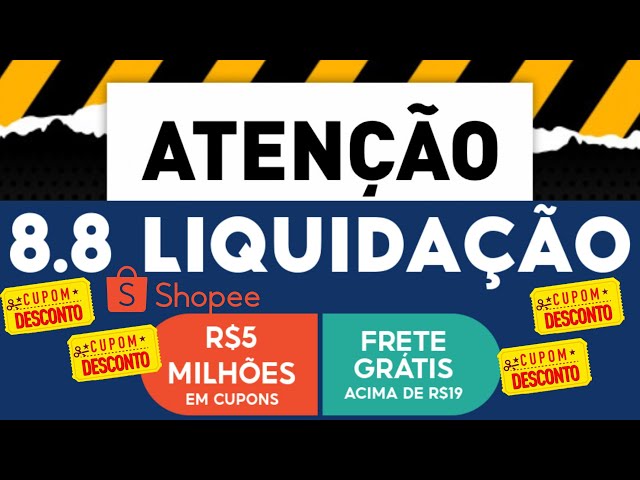 Shopee: Liquidação 8.8 tem R$ 5 milhões em cupons e frete grátis