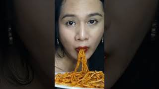 Red Pasta? 🍝❤️ #mukbang  #shorts screenshot 5