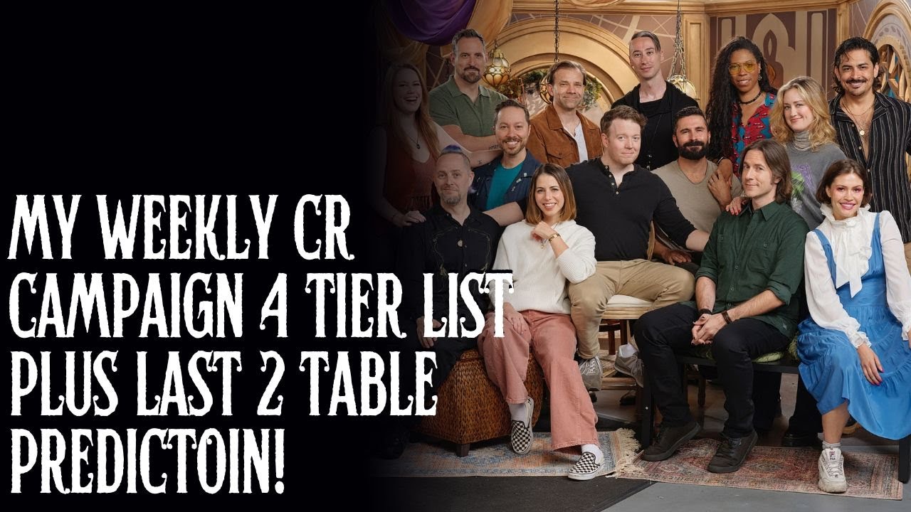 Critical Role l Campaign 4 l Episode 1-3 l Last 2 Table prediction l 3 week Tier Lists