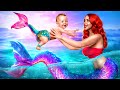 I Was Adopted by Mermaid Family / How to Become a Mermaid / My Little Mermaid Sister is Missing