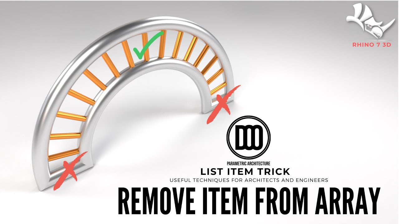 for Rhino 7 3D List Item remove first and last Items from