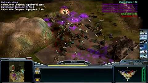 C&C General Shockwave Mod: Skirmish 2 vs 4 Hard Army (2)