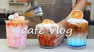 🤎Cafe Vlog Collection/A Cozy Latte for Cloudy Moods☁️Cafe Vlog/ASMR/카페브이로그/no bgm
