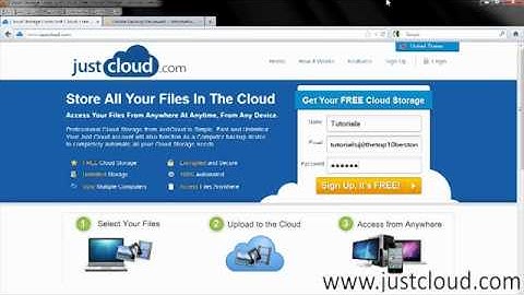 How To Tutorial: Signing Up for Free JustCloud Account