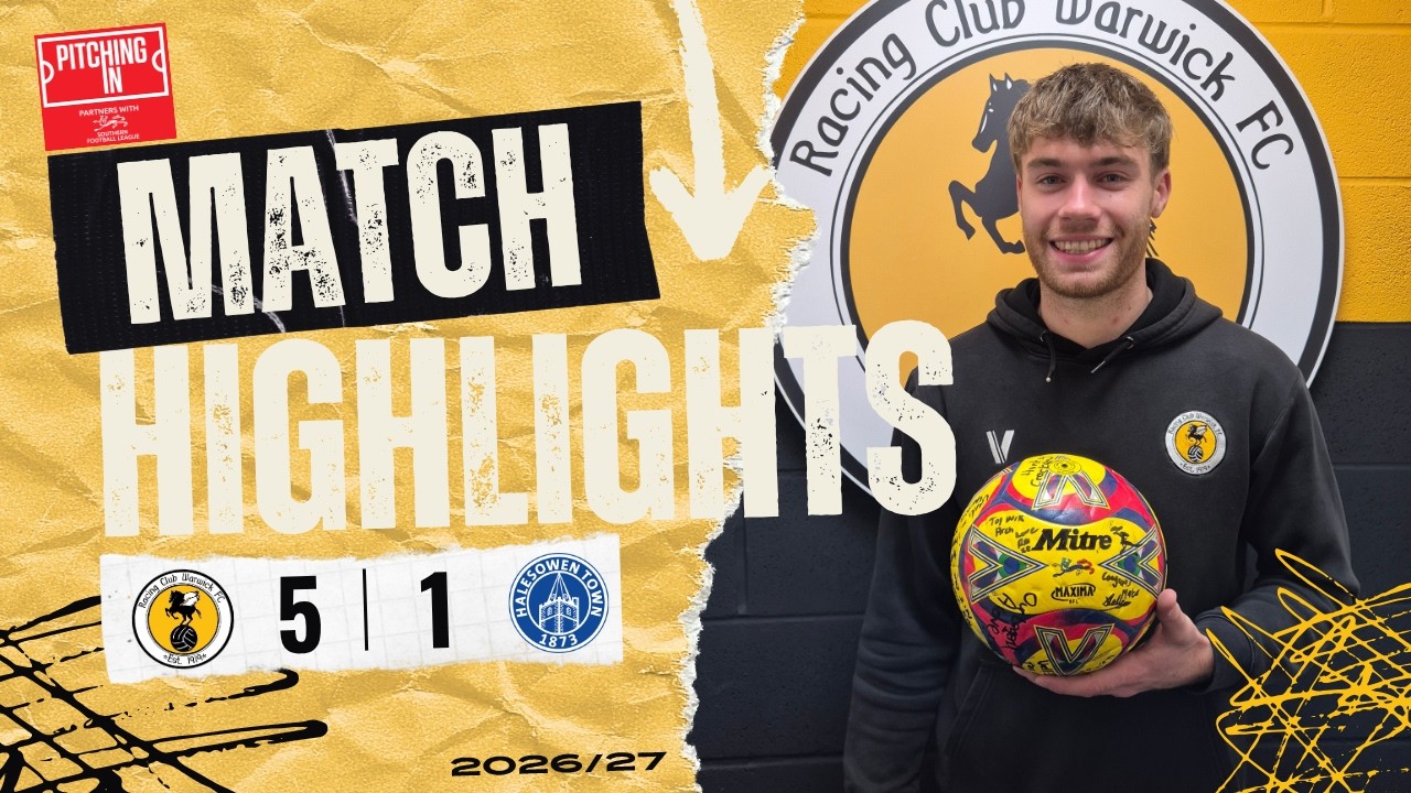 Highlights: Racing Club Warwick 5-1 Halesowen Town | 20/10/2026 | SFLPC