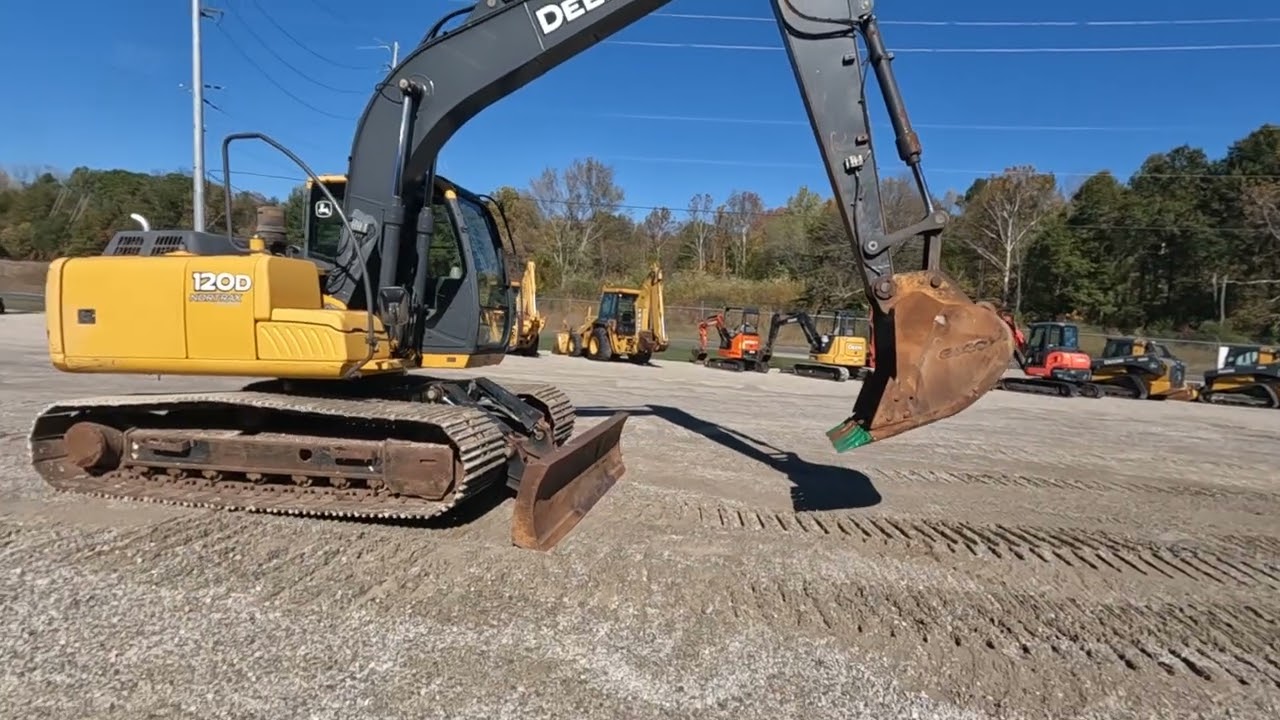 2010 John Deere 120D LC Excavator with leveling blade C&C Equipment