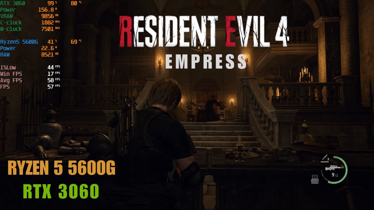 Resident Evil 4 Remake EMPRESS crack | Ryzen 5 5600g RTX 3060 1080P Ultra Test