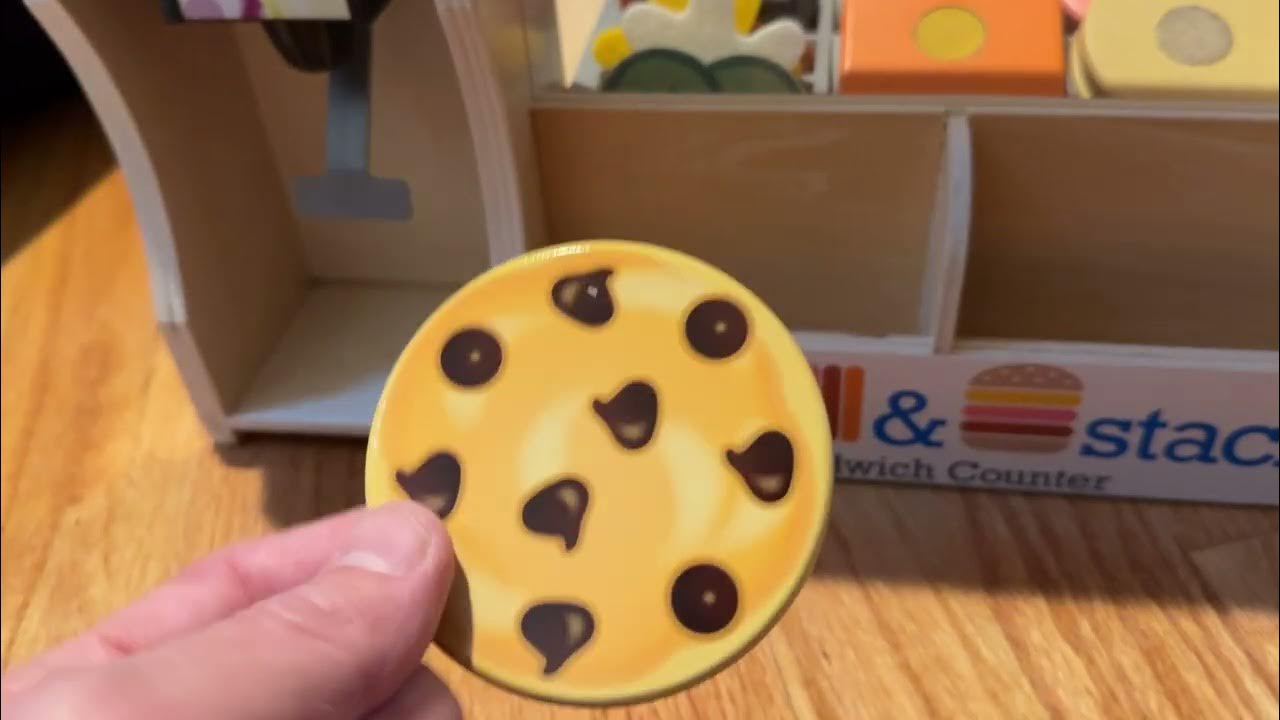 Melissa & Doug Wooden Slice & Stack Sandwich Counter with Deli Slicer