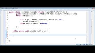 Using SimpleFileVisitor and Files walkFileTree To delete files from a directory in Java