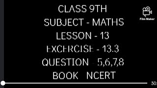 Lesson 13 Excercise 13.3 Question - 5,6,7,8