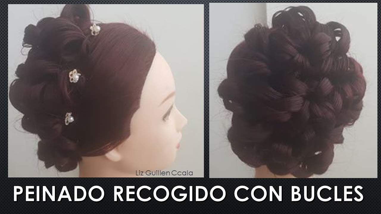 MOÑO RECOGIDO CON BUCLES - YouTube