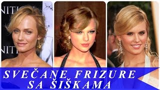 Svečane frizure sa šiškama Svečane frizure sa šiškama