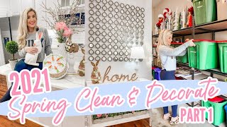 🥕SPRING DECORATE + CLEAN WITH ME MAKEOVER | VERY SATISFYING CLEANING  w/ CLEANING MUSIC | Love Meg