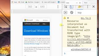 Windows 10 ISO official direct Link
Video shows how to get the official direct link from microsoft to download windows 10 iso file
No need to watch video follow the following steps:
1. open chrome and goto https://www.microsoft.com/en-in/software-download/windows10
2. Hit ctrl+shift+j from keyboard to open chrome console
3. click on Toggle Device toolbar
4.reload the webpage
5.select your edition and click on confirm
6.select your language and click on confirm
7. you will see the 32bit and 64bit blue download buttons Windows 10 ISO official direct Link