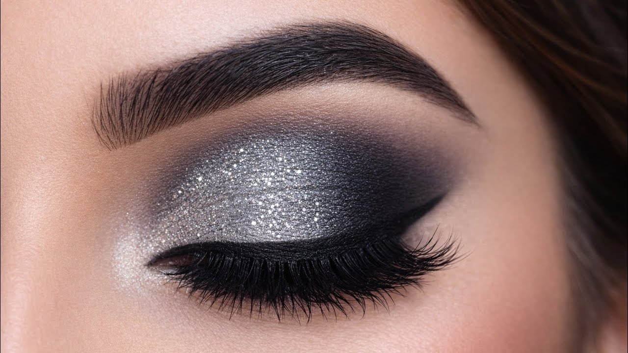  Grey Shimmer Smokey Eyes ✨ Ultimate Bridal Eye Makeup Look 2025”