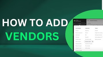 How to add your vendors to QuickBooks Online