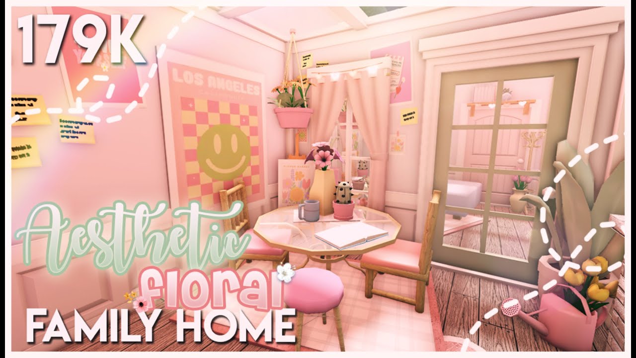 Bloxburg |ೃ⁀➷ Aesthetic Floral Family Home! * ˚ || House Build || Daislillia ❀