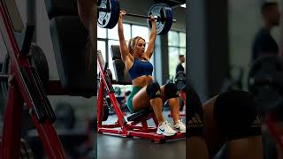 American Fitness Woman Going Beast Mode At The Gym