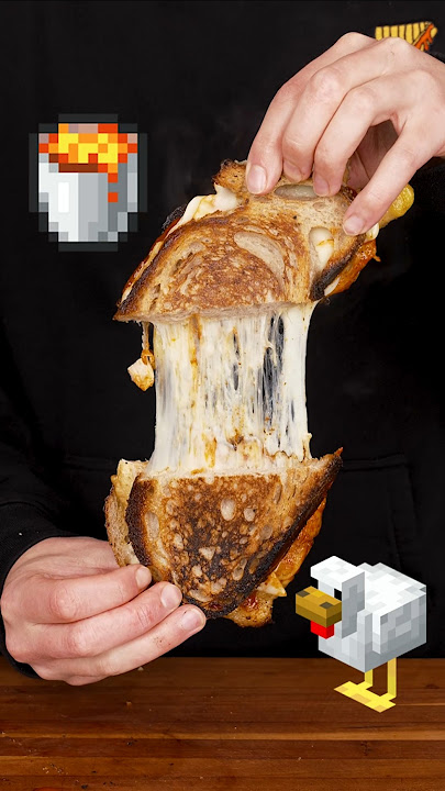 LAVA CHICKEN grilled cheese (from 'A Minecraft Movie')