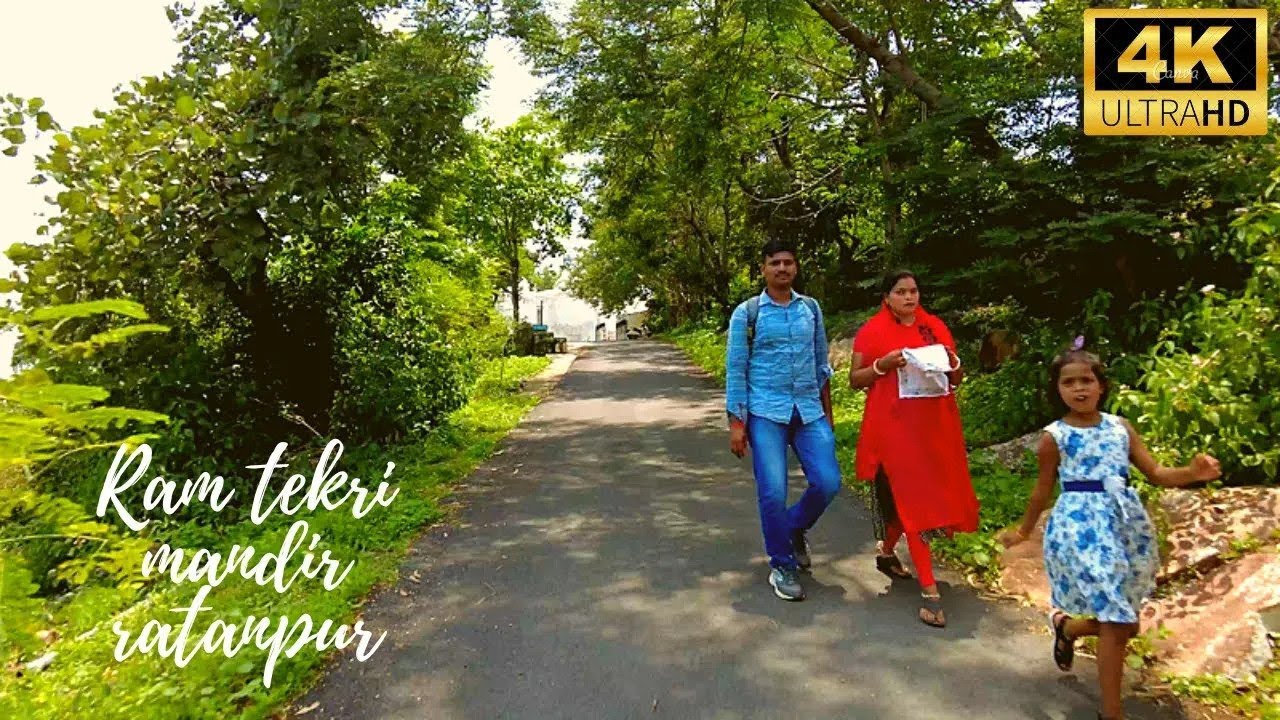 Ram tekri mandir ratanpur (climbing HILL by bike) | ASMR India Walking Tour [4K]