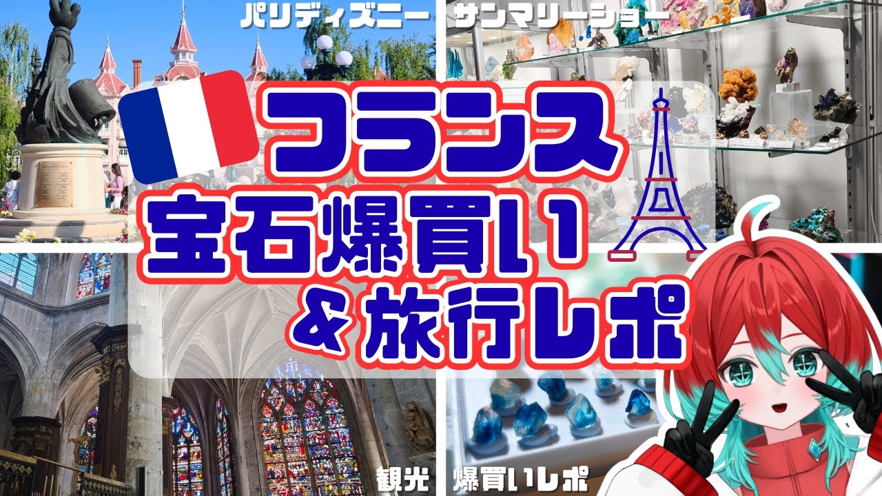 【爆買い】フランスに行ってディズニーランドやらサントマリーミネラルショーやらいろいろ行ってきた【宝石研磨職人見習いVtuber】