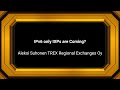 Aleksi Suhonen TREX Regional Exchanges Oy - IPv6 only IXPs are Coming?
