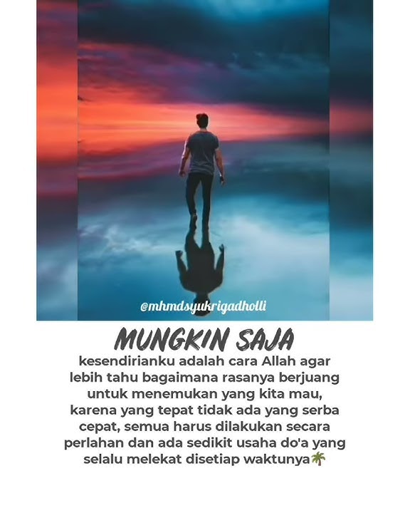 Puisi - Kesendirianku. Puisi Pendek Status WA (whatsApp).