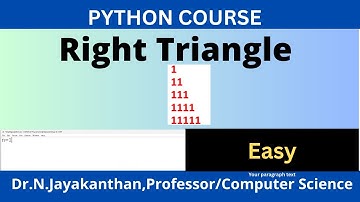 Python Program to Print a Right  Angled Triangle