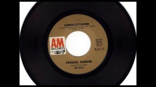 Conquistador , Procol Harum , 1972 Vinyl 45RPM chords