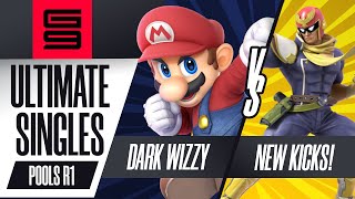 Dark Wizzy (Mario) vs New Kicks! (Captain Falcon) - Ultimate Singles Pools Winners SF  - Genesis 9