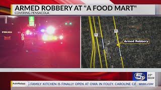 Two in custody after shots fired during armed robbery in Pensacola