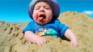 Los bebés Beach ventilador falla y momentos