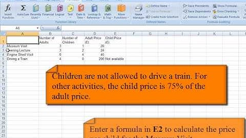 Excel Spreadsheet Sample Assessment TrainTravellers