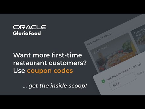 How to create discount coupon codes for restaurants - GloriaFood Tutorials