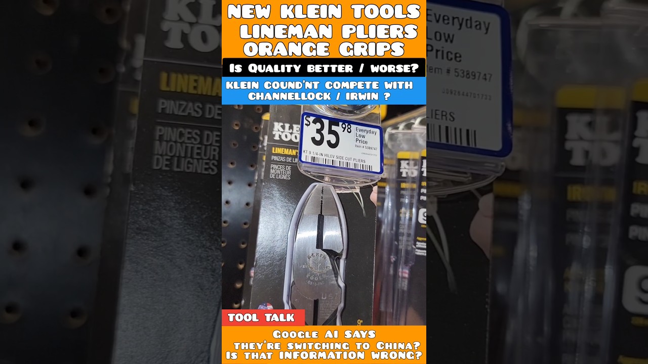 Klein Tool New Orange lineman Grip & finish (Tool Talk