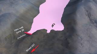 Iceland, Geldingadalir Volcano. Nátthagi new wall lava filling anim. (reality could be different!)