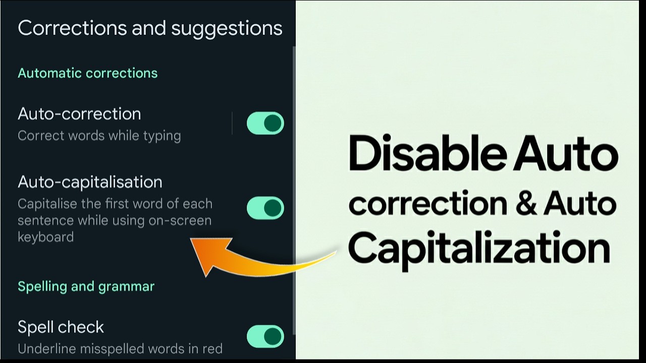 Max Auto Correction How to Turn Off Auto Correction and Auto Capitalization in Google Pixel ...