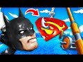 Catching The SECRET BATMAN AND SUPERMAN FISH (Crazy Fishing VR Funny Gameplay)