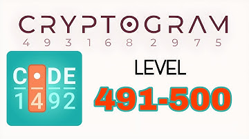 Cryptogram Letters and Numbers 491 492 493 494 495 496 497 498 499 500