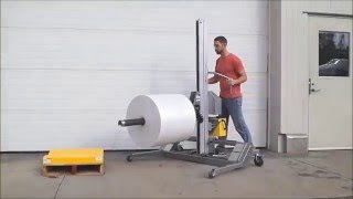 Portable Roll Handler with Sideshift and Powered Lift/Release