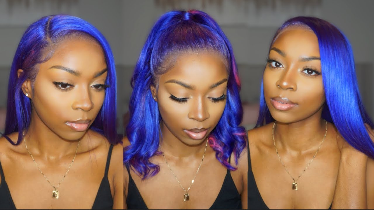 IMPULSIVELY DYEING MY HAIR PURPLE/BLUE + INSTALL TUTORIAL | premiumlacewig