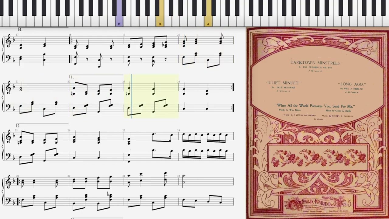 Darktown Minstrels by William Frederick Peters (1900, Ragtime piano)