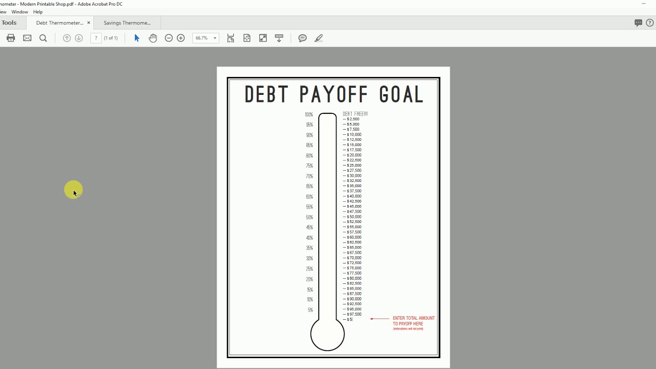 Debt Goal Chart