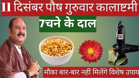 11 दिसंबर पौष गुरुवार कालाष्टमी व्रत के दिन 7 चने की दाल वाला उपाय जरुर करे || Pradeep Ji Mishra 