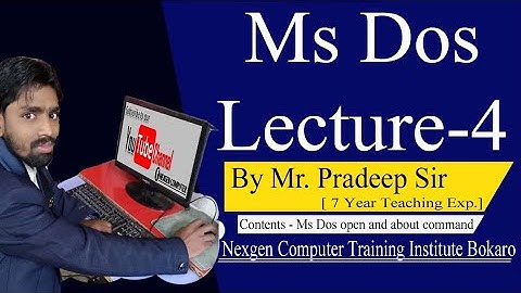 #msdos Lecture-4| #doscommand | #dos videos command