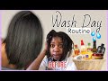My Full Relaxed Hair Wash Day Routine 2021 💦|| (includes all products am currently using)