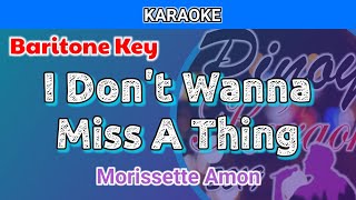 I Don't Wanna Miss A Thing by Morissette Amon (Karaoke : Baritone Key) chords