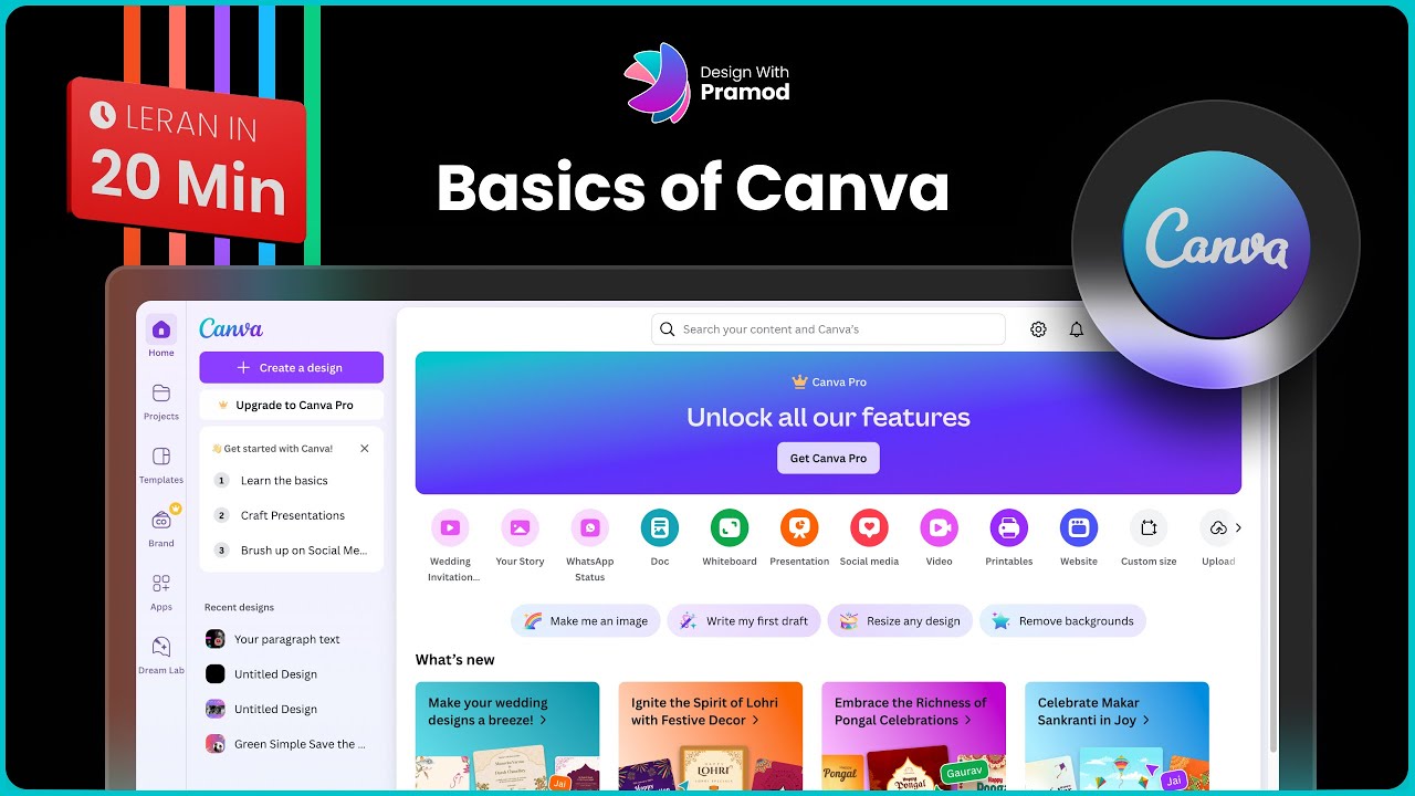 Canva Tutorial for Beginners: Learn Canva Basics, Features & Create ...