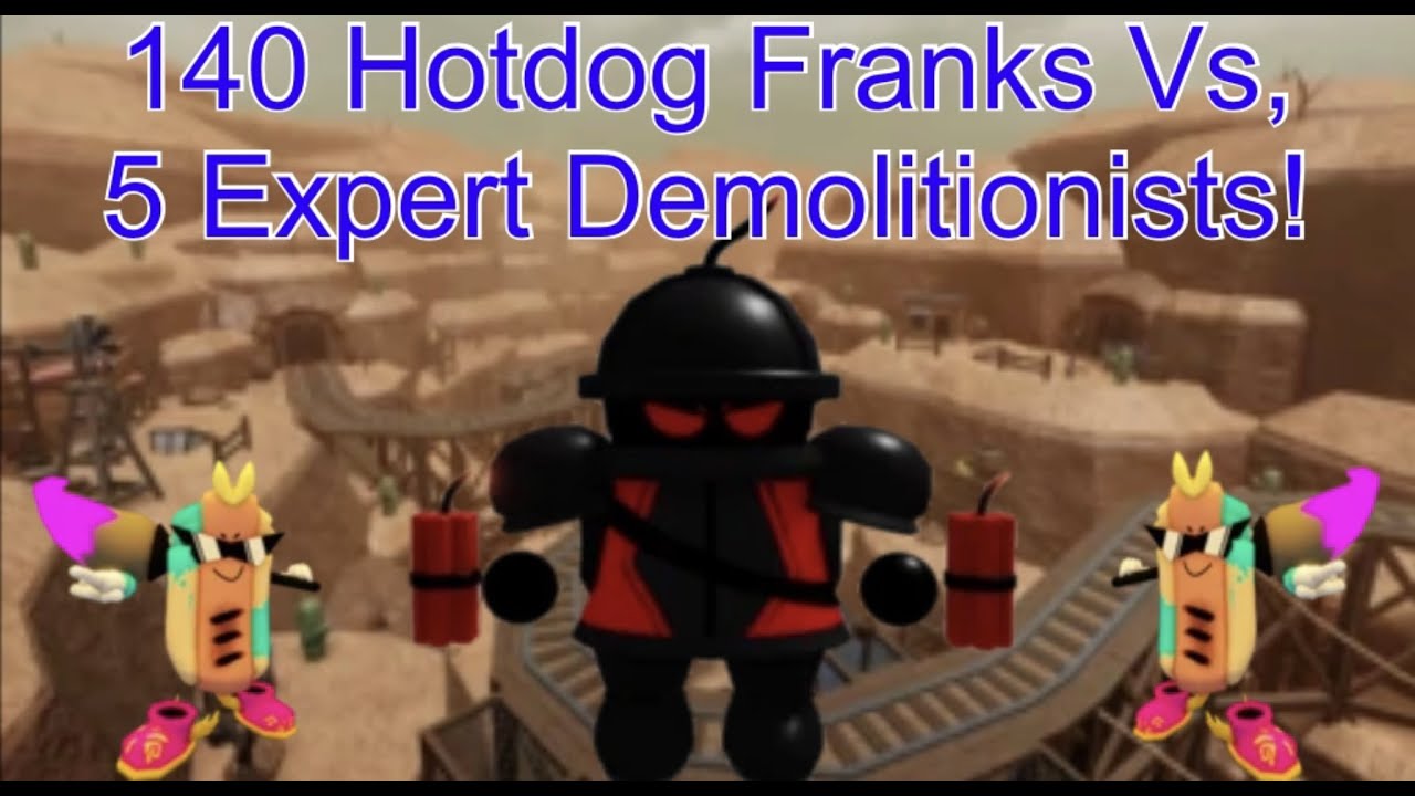 140 Hotdog Franks Vs. 5 Expert Demolitionists! (Tower Heroes) YouTube